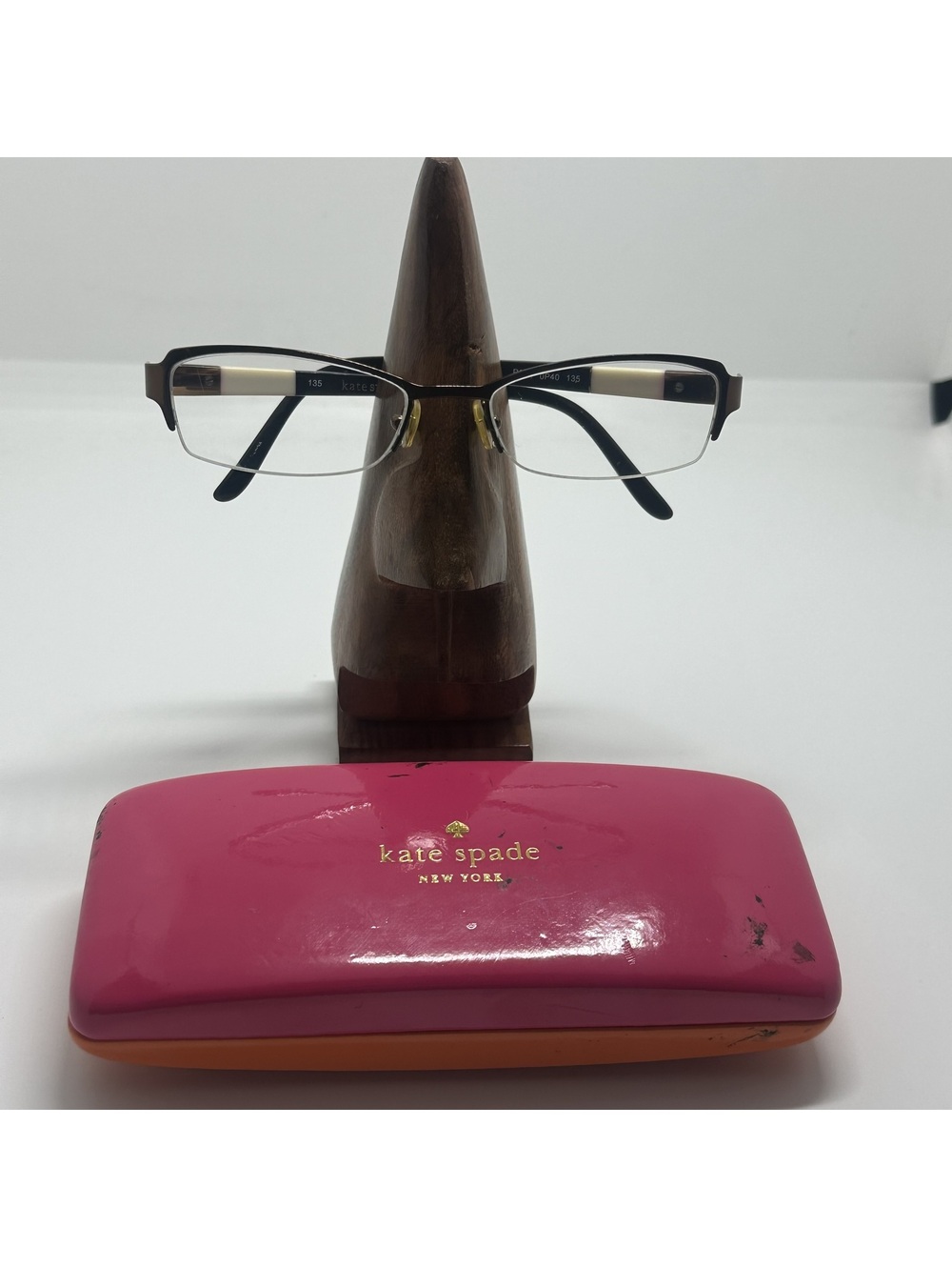 Kate Spade New York Pati Semi-Rimless Prescription Glasses Frames with Case